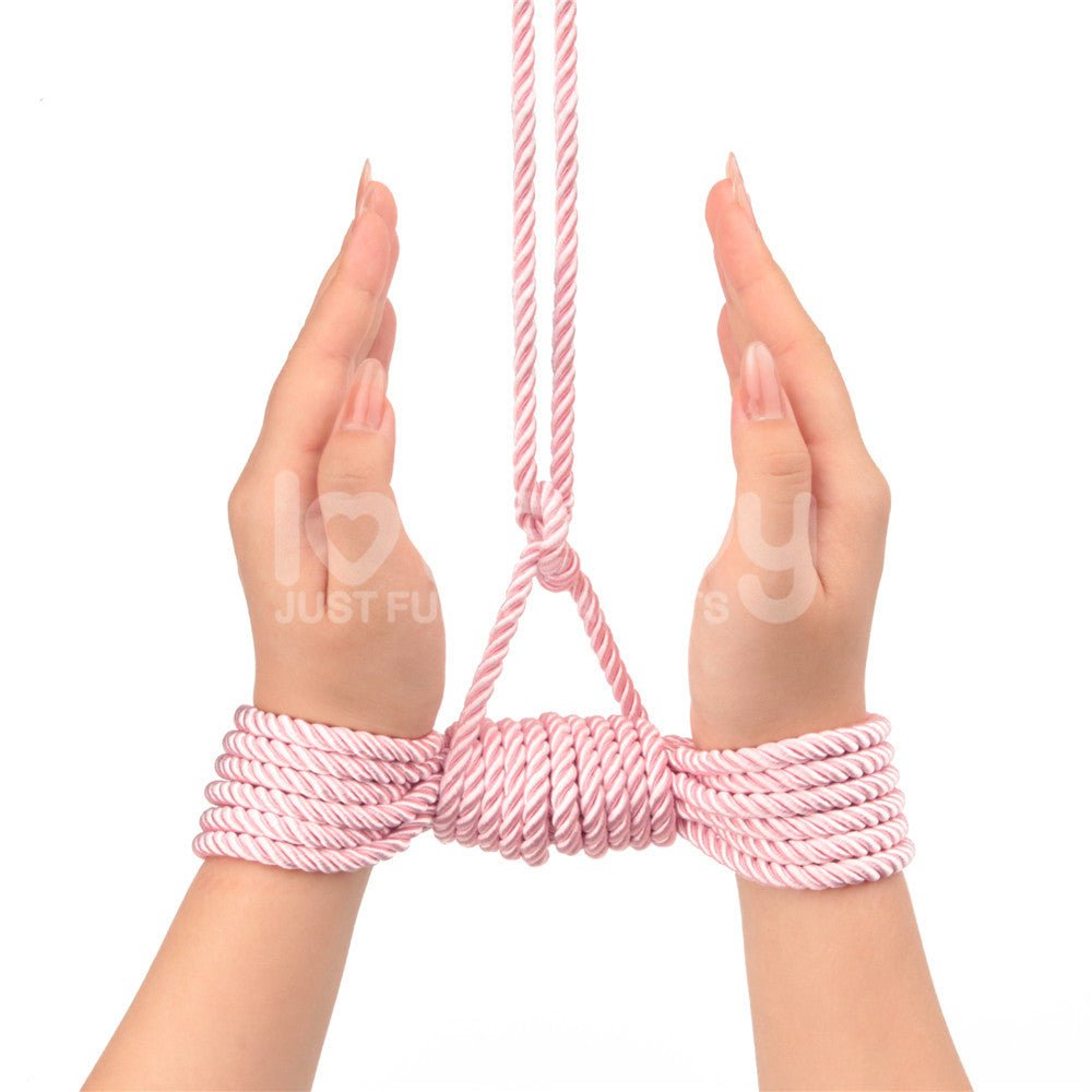 Rebellion Reign Silky Bondage Rope - Pink 10 metre length - BONDAGE - TOYS