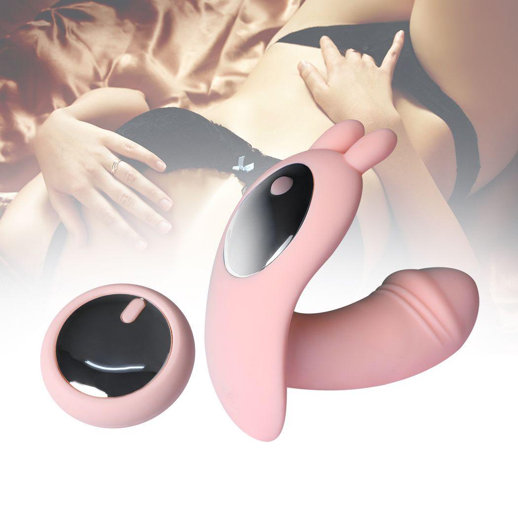 Rechargeable Rabbit Vibrator Wireless Control Pink - Sex Toys