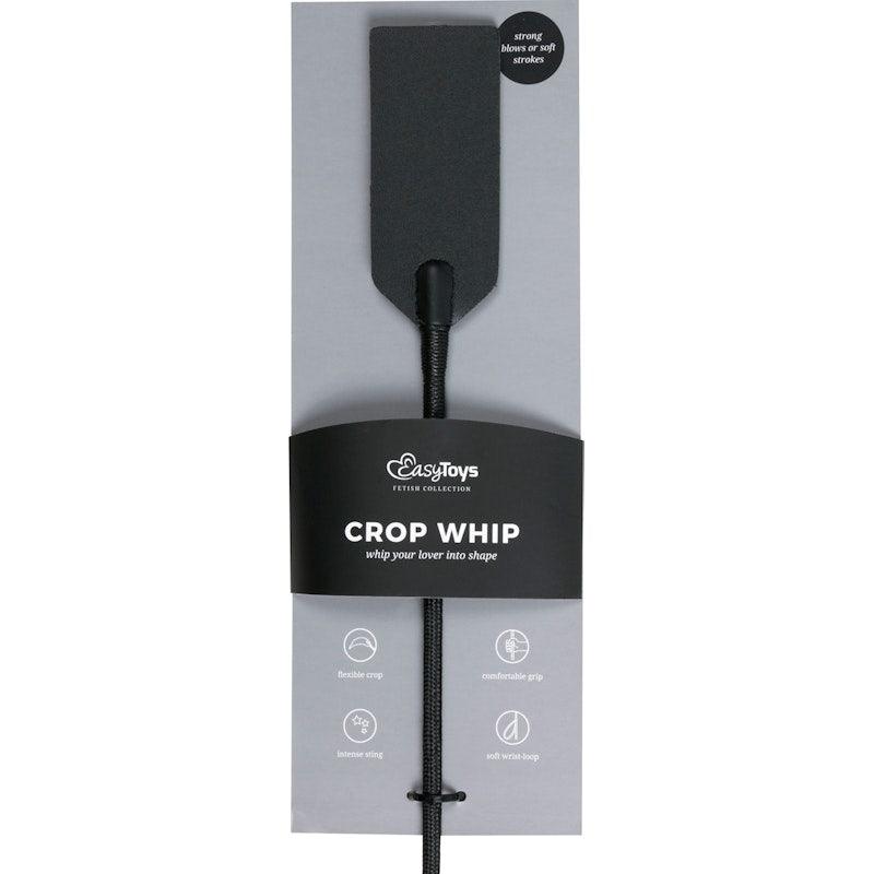 Rectangle Crop Whip Black - Adult Toys