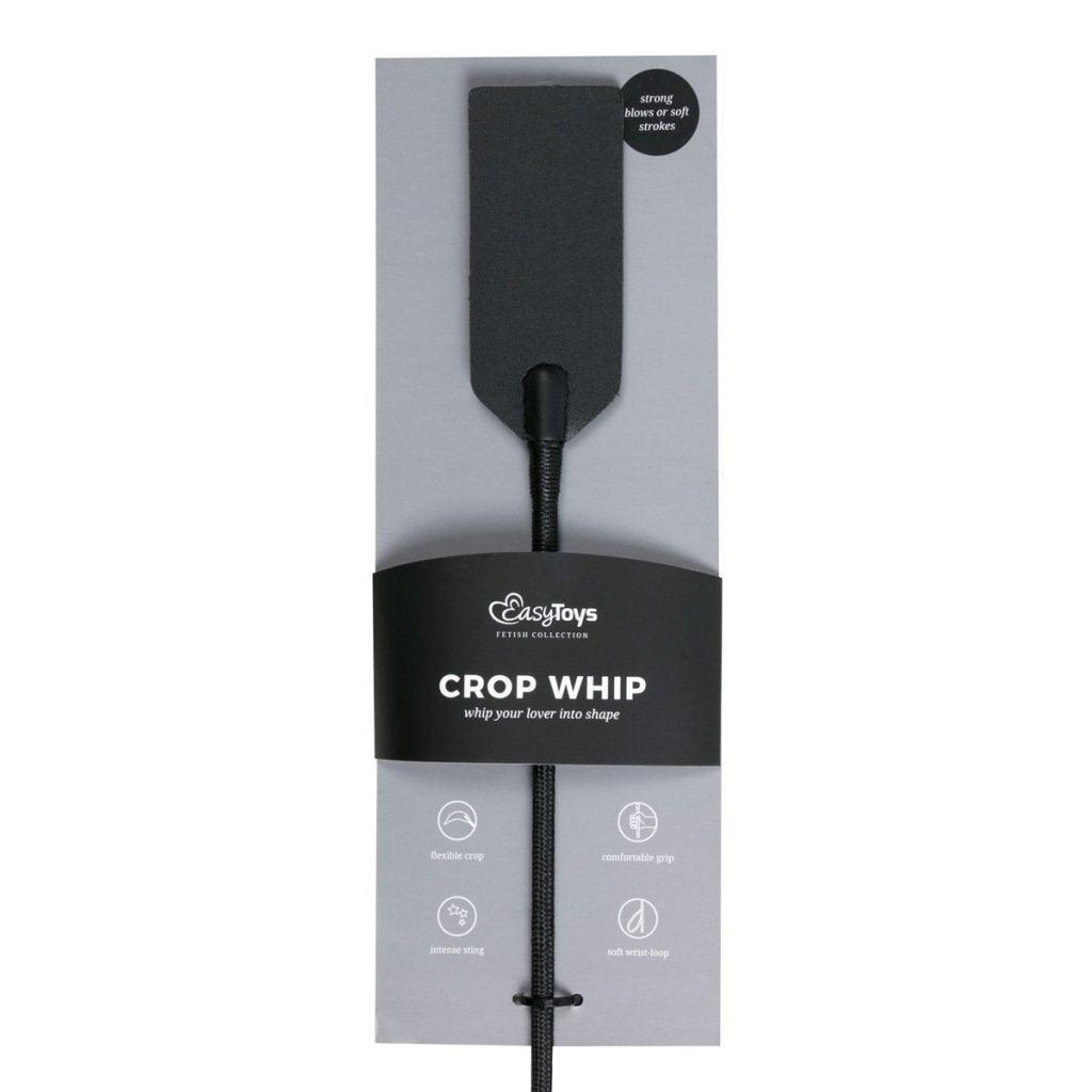 Rectangle Crop Whip Black - Adult Toys