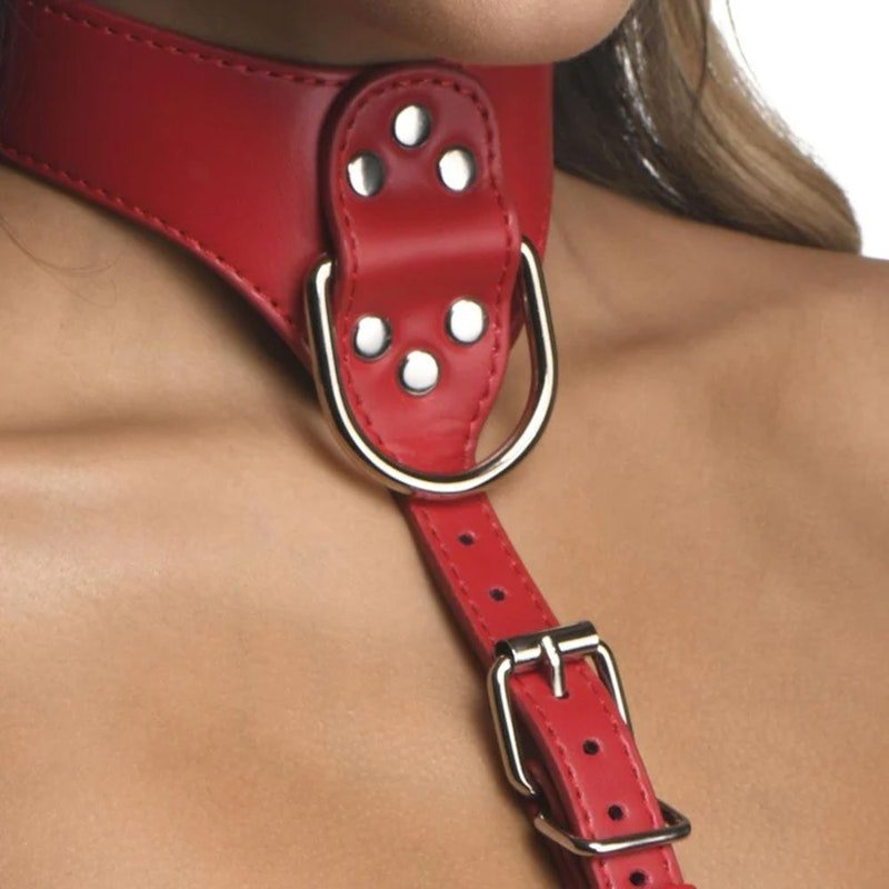 Red Female Chest Harness M/L - Adult Toys