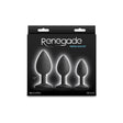 Renegade Triple Ace Kit - Black Butt Plugs - Set of 3 Sizes - ANAL TOYS