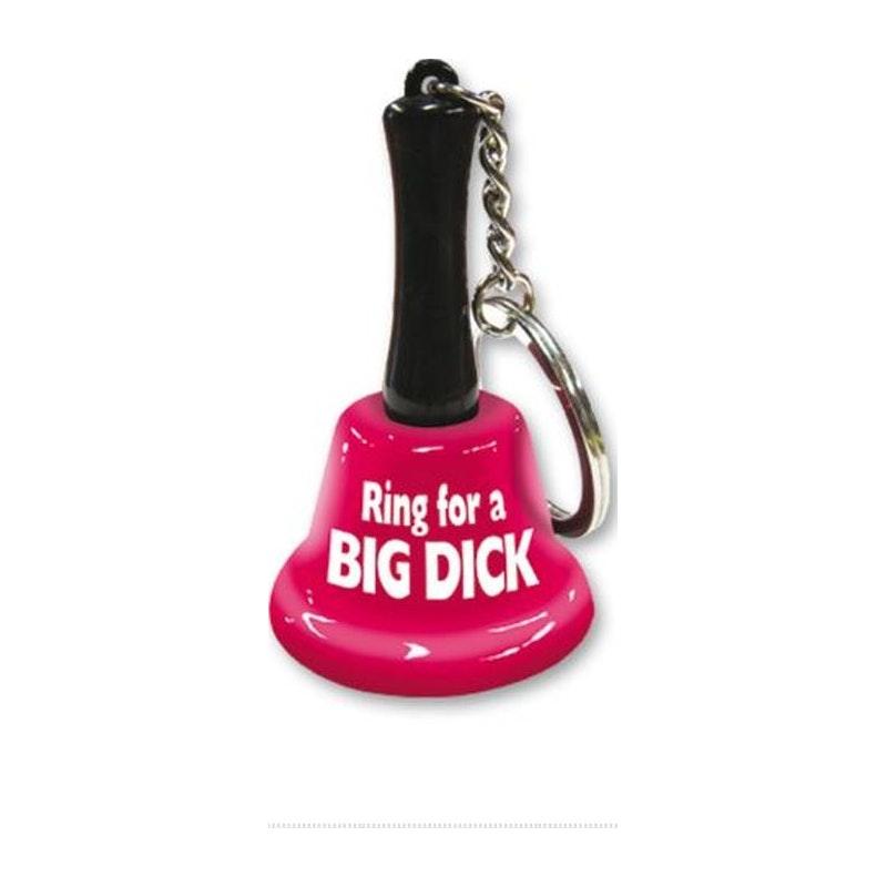 Ring For A Big Dick Mini Bell Keychain - Adult Toys