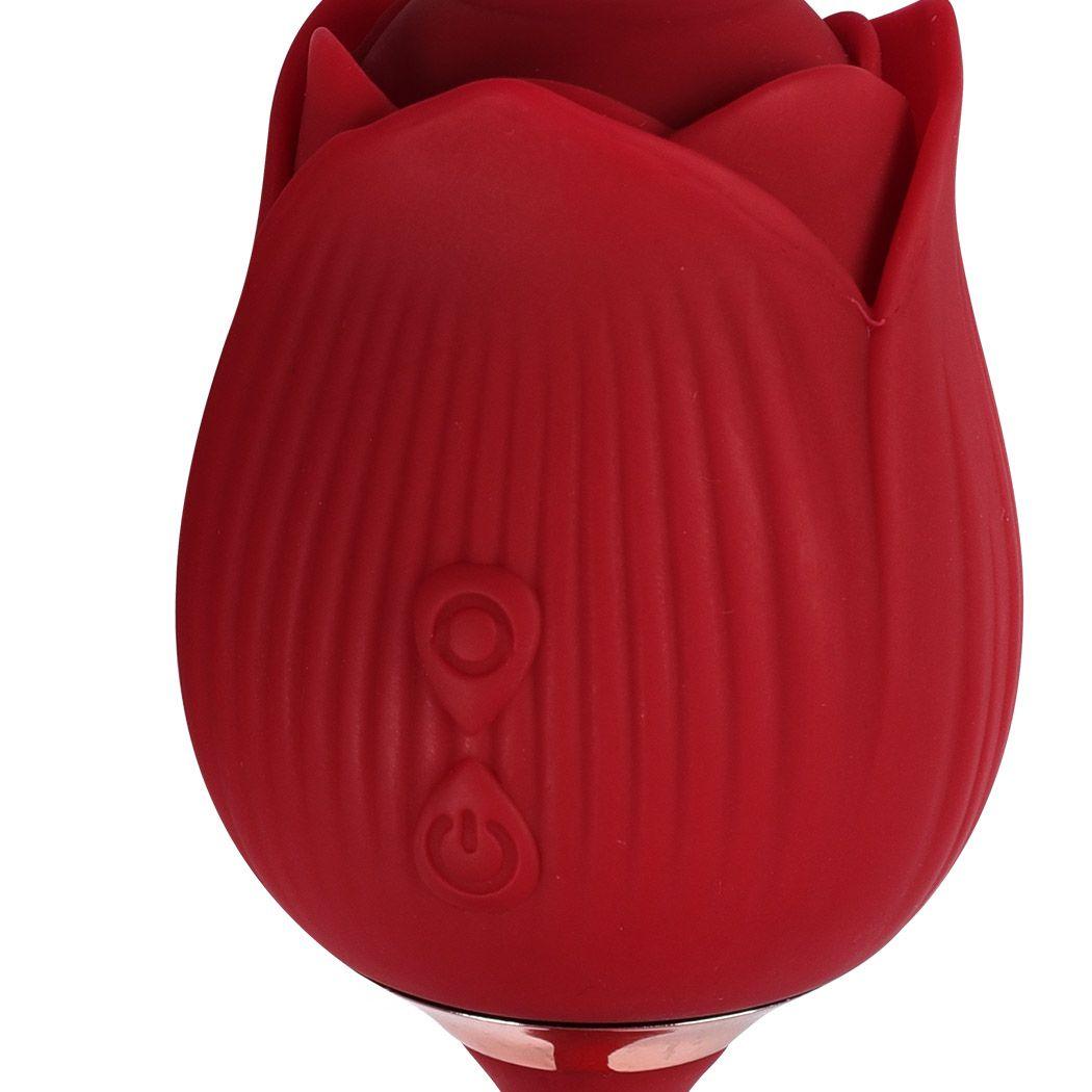 Rose Vibrator Sucking Thrusting Dildo - Naughty by Nature Adult Store