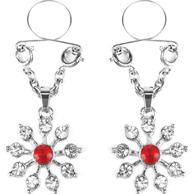Ruby and Diamond Star Nipple Jewellery - Lingerie