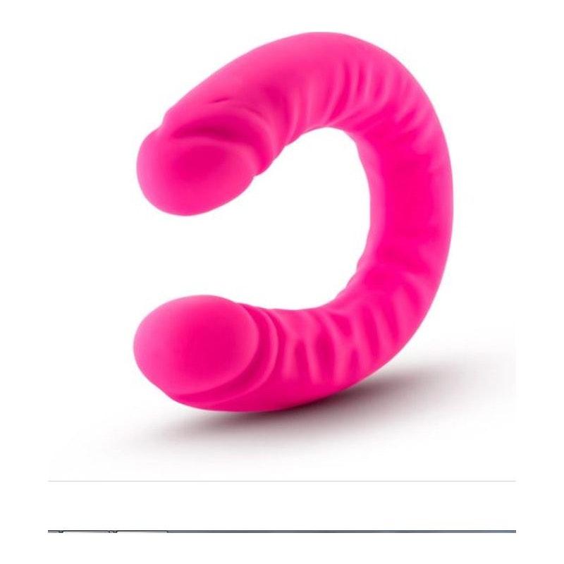Ruse Silicone Slim 18in Hot Pink Double Dong - Naughty by Nature Adult Store