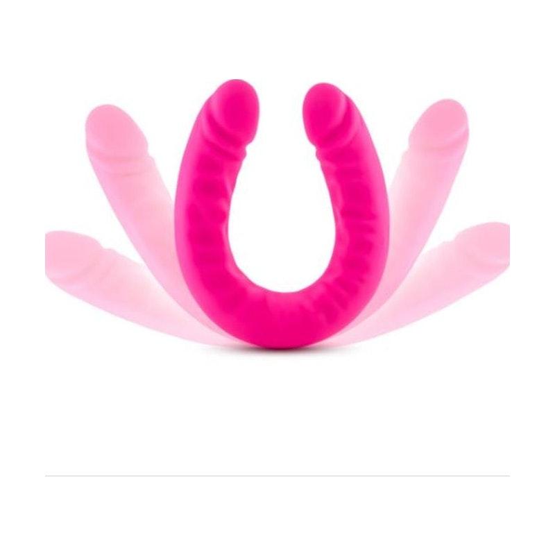 Ruse Silicone Slim 18in Hot Pink Double Dong - Naughty by Nature Adult Store