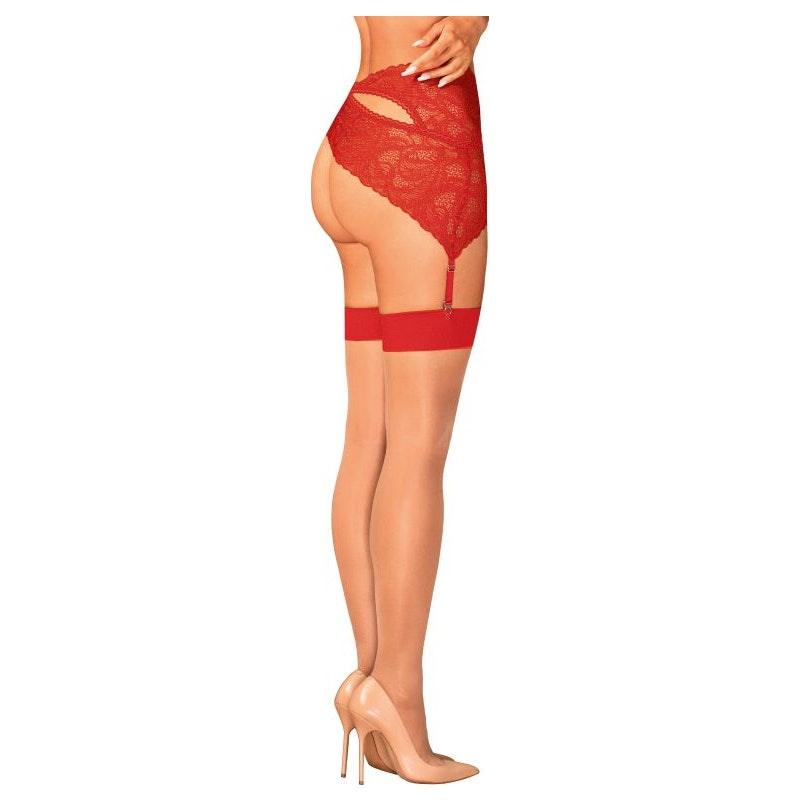 S814 Stockings Red - Lingerie