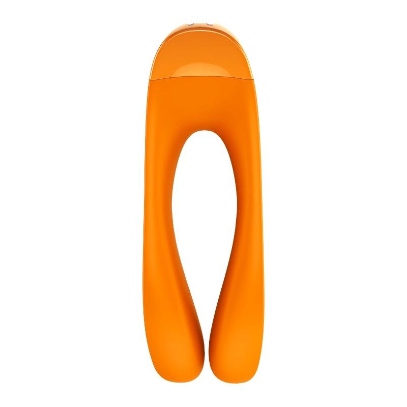 Satisfyer Candy Cane Finger Vibe Orange - Adult Toys
