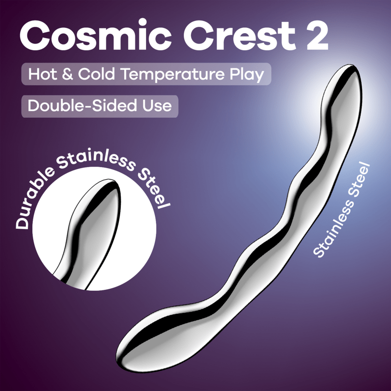 Satisfyer Cosmic Crest 2 Metal Dildo - Adult Toys