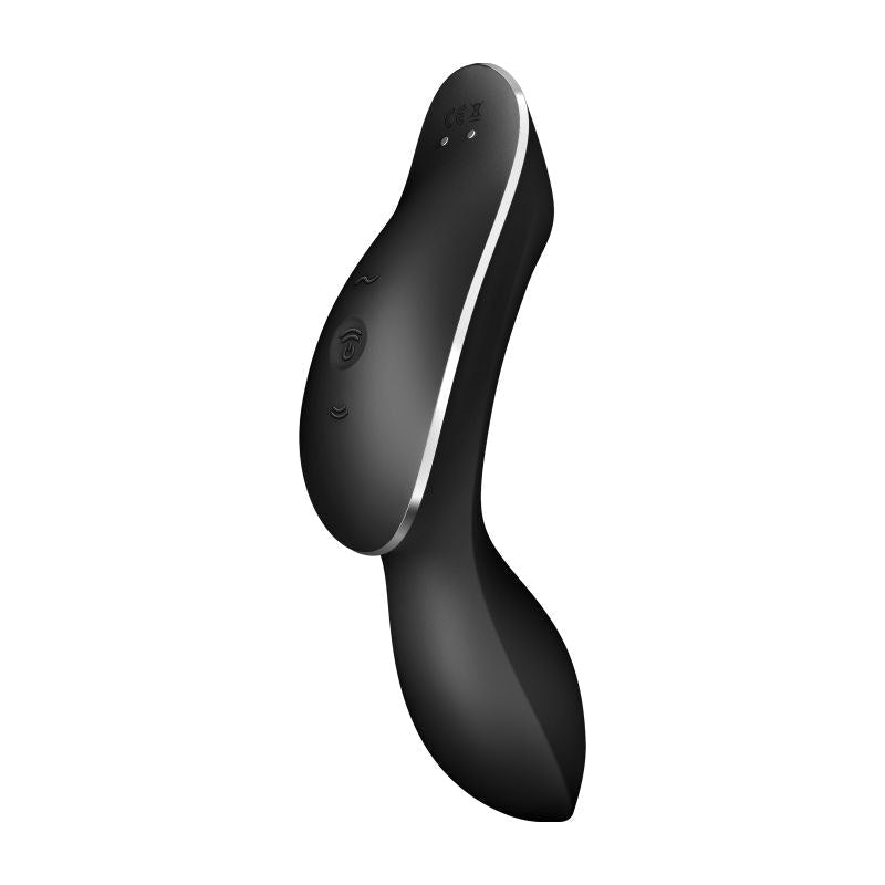 Satisfyer Curvy Trinity 2 Insertable Air Pulse Vibrator Black - Adult Toys