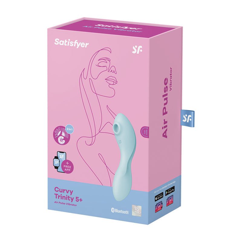 Satisfyer Curvy Trinity 5 - Air Pulse Stimulator & Vibrator with App Control - AIR PULSATION - PREMIUM