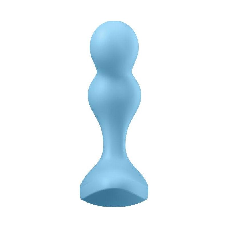 Satisfyer Deep Diver Vibrating Connect App Anal Plug Blue - Adult Toys