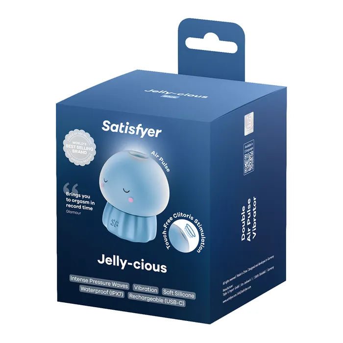 Satisfyer Jelly - cious - Blue USB Rechargeable Air Pulse Stimulator - AIR PULSATION