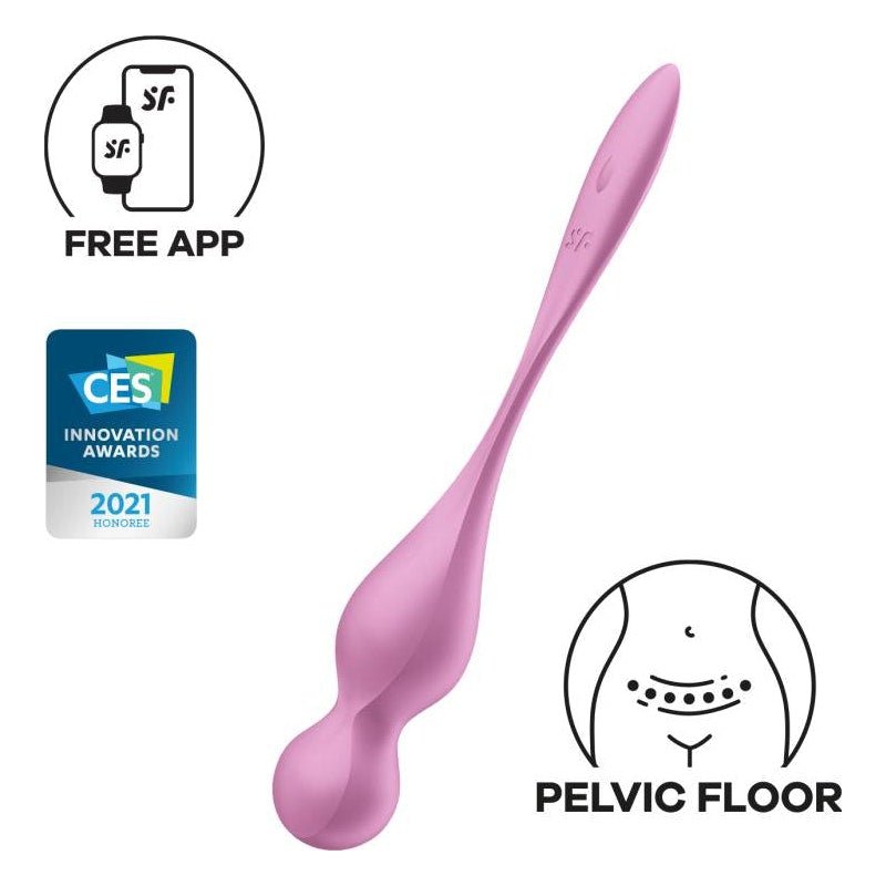Satisfyer Love Birds 1 Kegel Pelvic Floor Trainer w Connect App Pink - Adult Toys