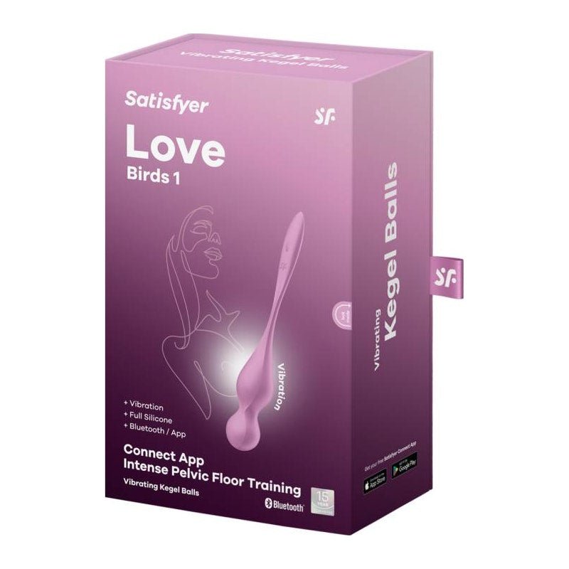Satisfyer Love Birds 1 Kegel Pelvic Floor Trainer w Connect App Pink - Adult Toys