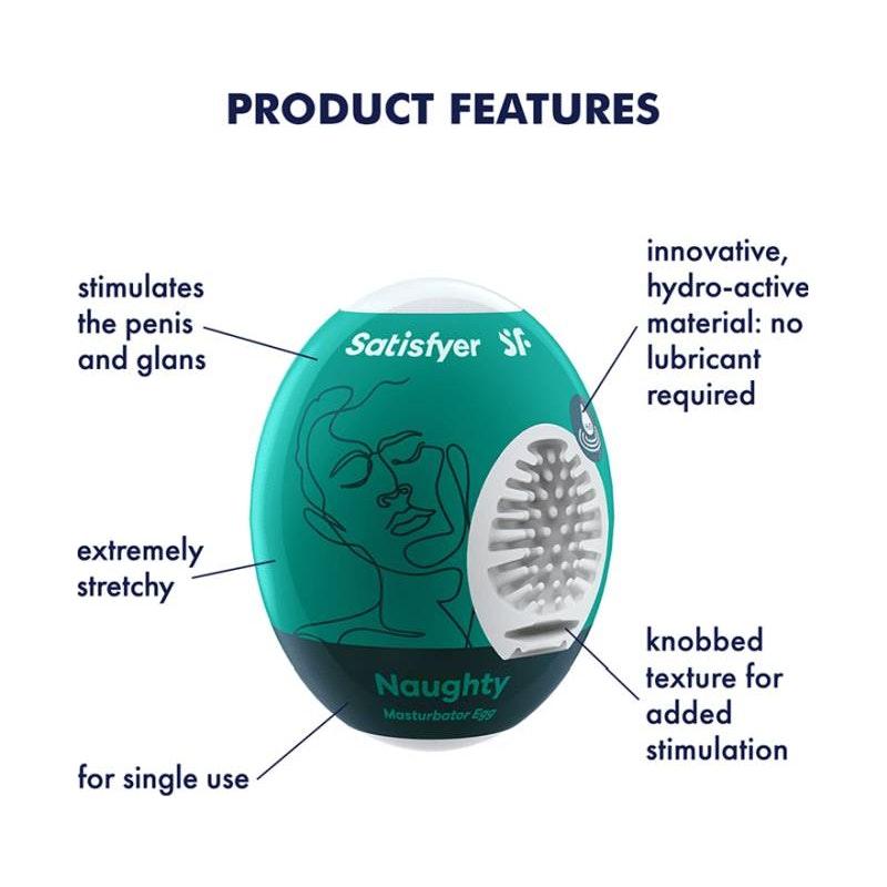Satisfyer Masturbator Egg Naughty - Adult Toys