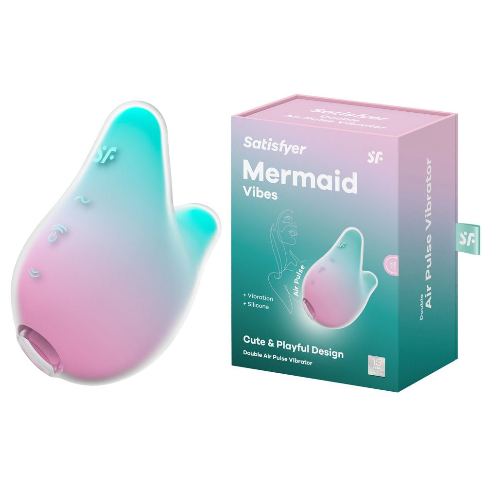 Satisfyer Mermaid Vibes - Mint/Pink - Air Pulse Stimulator - AIR PULSATION - PREMIUM