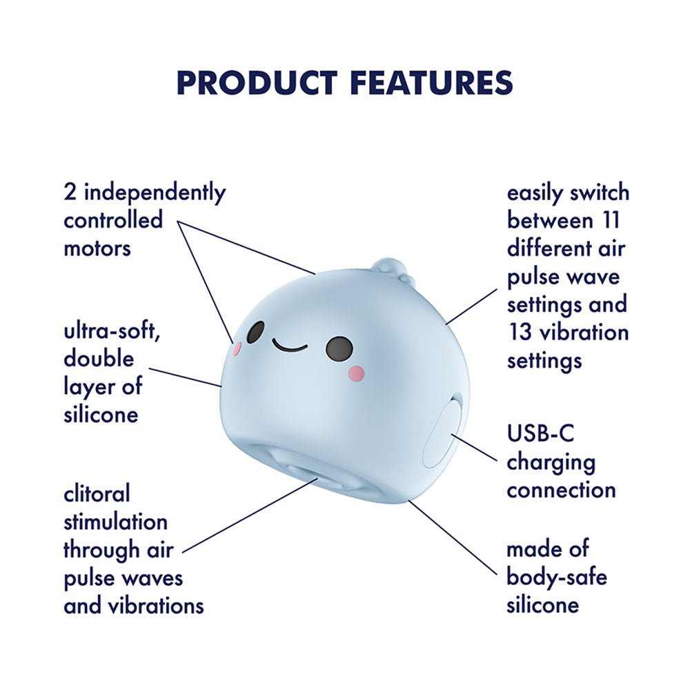 Satisfyer Mochi - Frost Blue Air Pulse Stimulator - AIR PULSATION - PREMIUM
