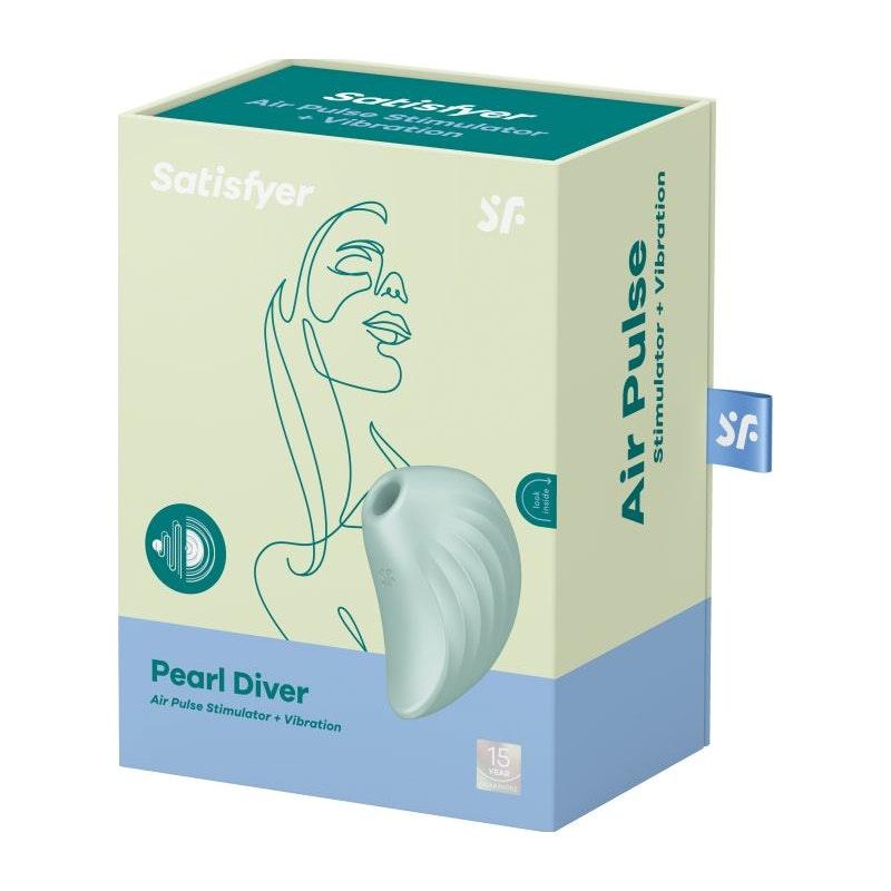 Satisfyer Pearl Diver Air Pulse Simulator Mint - Adult Toys