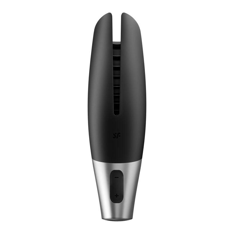 Satisfyer Power Masturbator Black Silver - Adult Toys