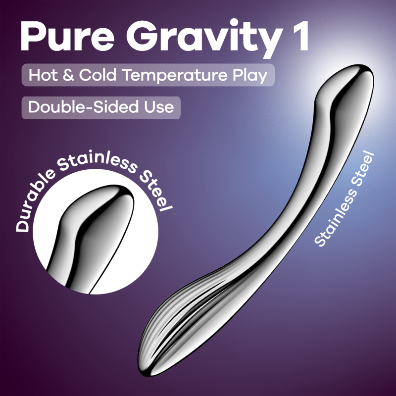 Satisfyer Pure Gravity 1 Metal Dildo - Adult Toys