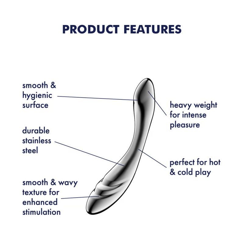 Satisfyer Pure Gravity 3 Metal Dildo - Adult Toys