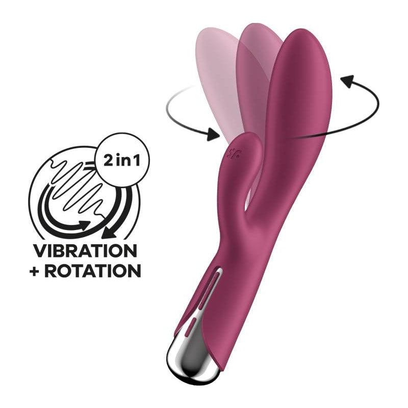 Satisfyer Spinning Rabbit 1 Red - Adult Toys