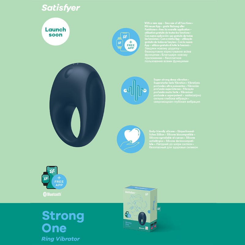 Satisfyer Strong One - App Controlled Vibrating Cock Ring - COCK RINGS - PREMIUM