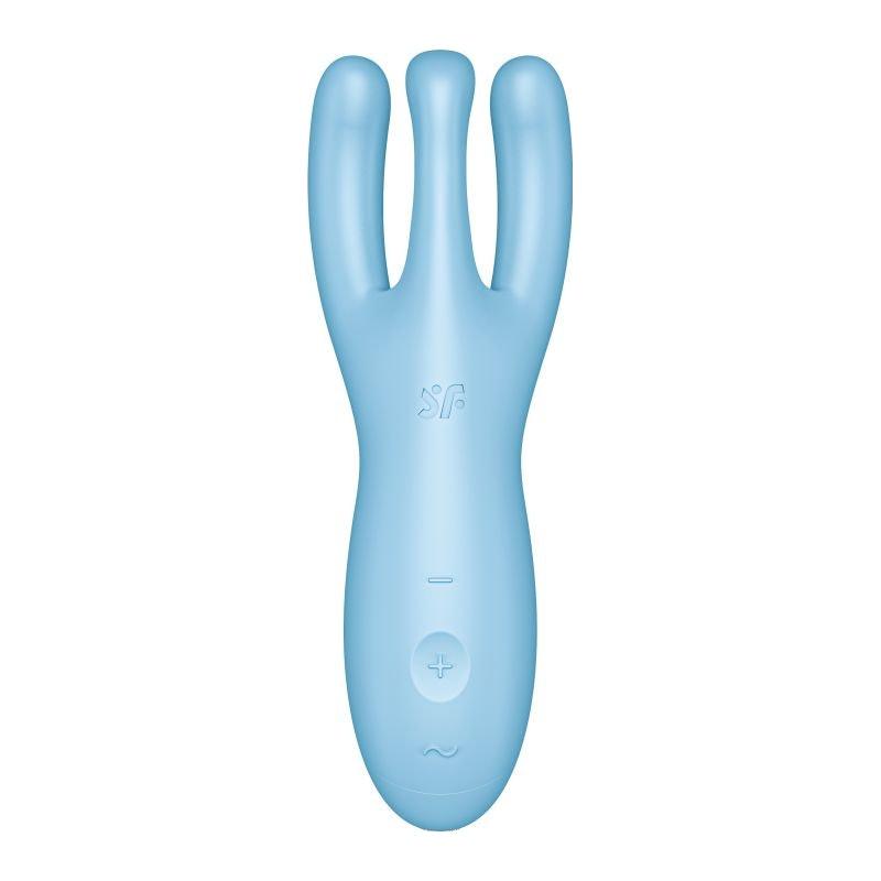 Satisfyer Threesome 4 Connect App Layon Vibrator Blue - Adult Toys