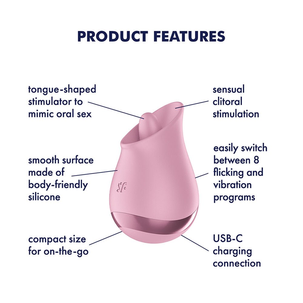 Satisfyer Tongue Player - Pink Flicking Stimulator - STIMULATORS - PREMIUM