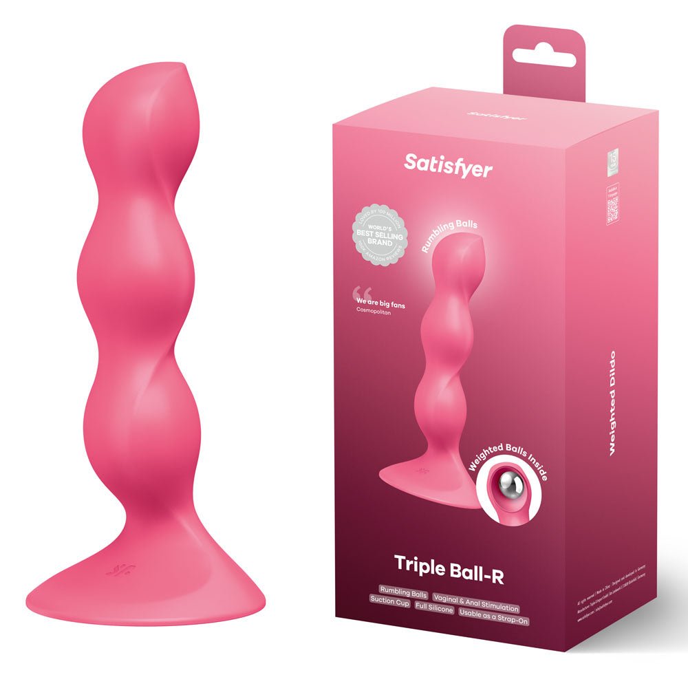 Satisfyer Triple Ball - R - Red Beaded Anal Plug - ANAL TOYS - PREMIUM