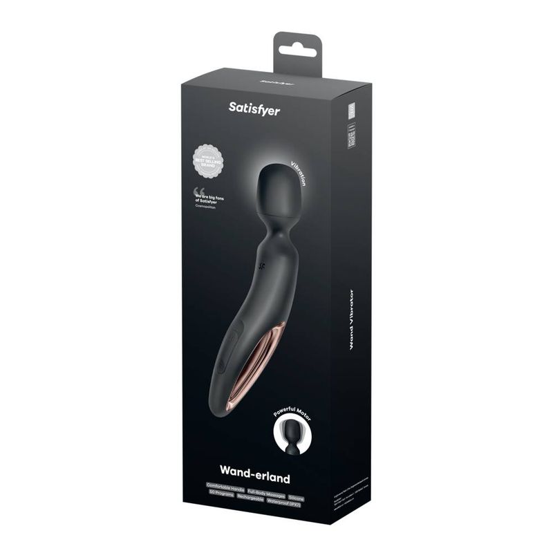 Satisfyer Wand - erland 50 Mode Black Bodywand - Adult Toys - Naughty by Nature Adult Store