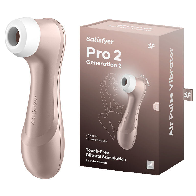 Satisfyer Pro 2 - Rose Gold - Touch-Free USB-Rechargeable Clitoral Stimulator - Naughty by Nature Adult Store