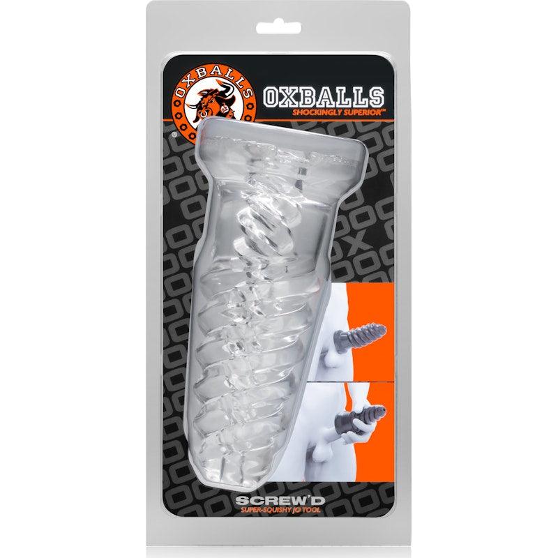 ScrewD Super Squish Corkscrew Jackoff Toy Clear - Naughty by Nature Adult Store