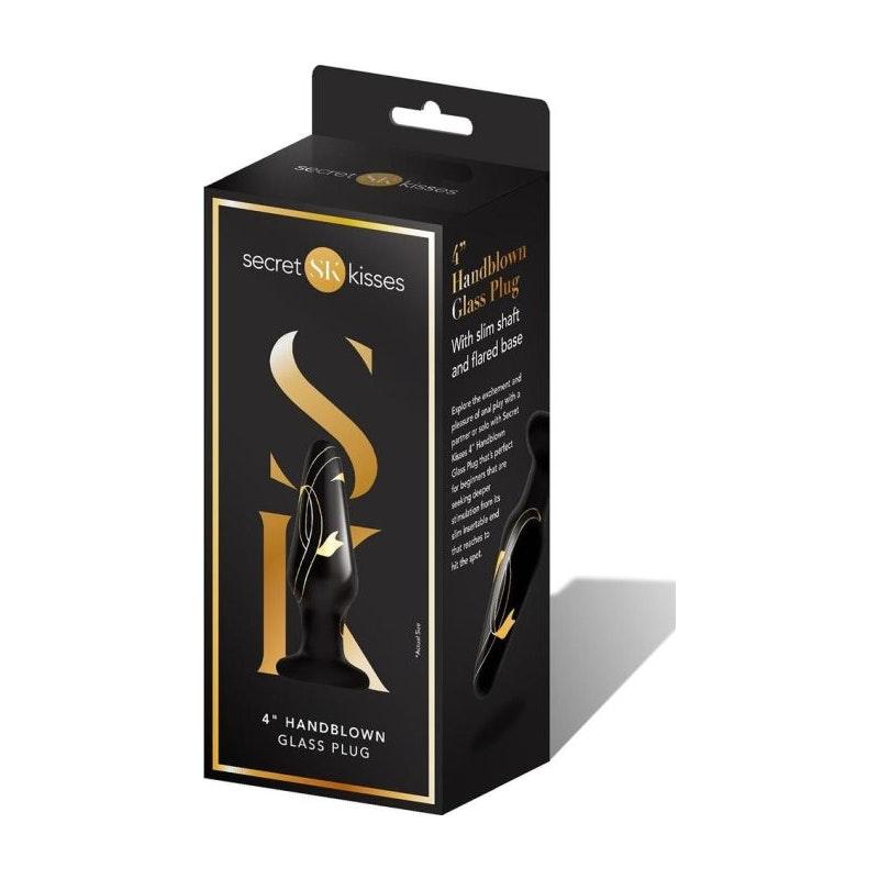 Secret Kisses Handblown Glass Plug 3.5in - Adult Toys