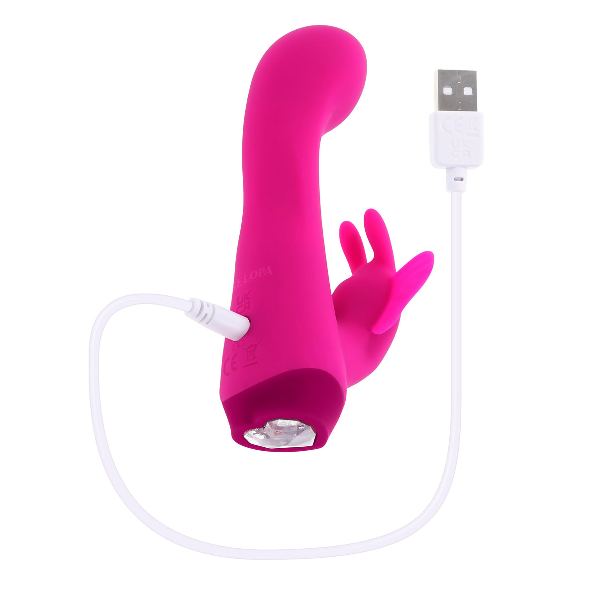 Selopa BUTTERFLY LOVE - Pink 13.8 cm USB Rechargeable Butterfly Vibrator - VIBRATORS