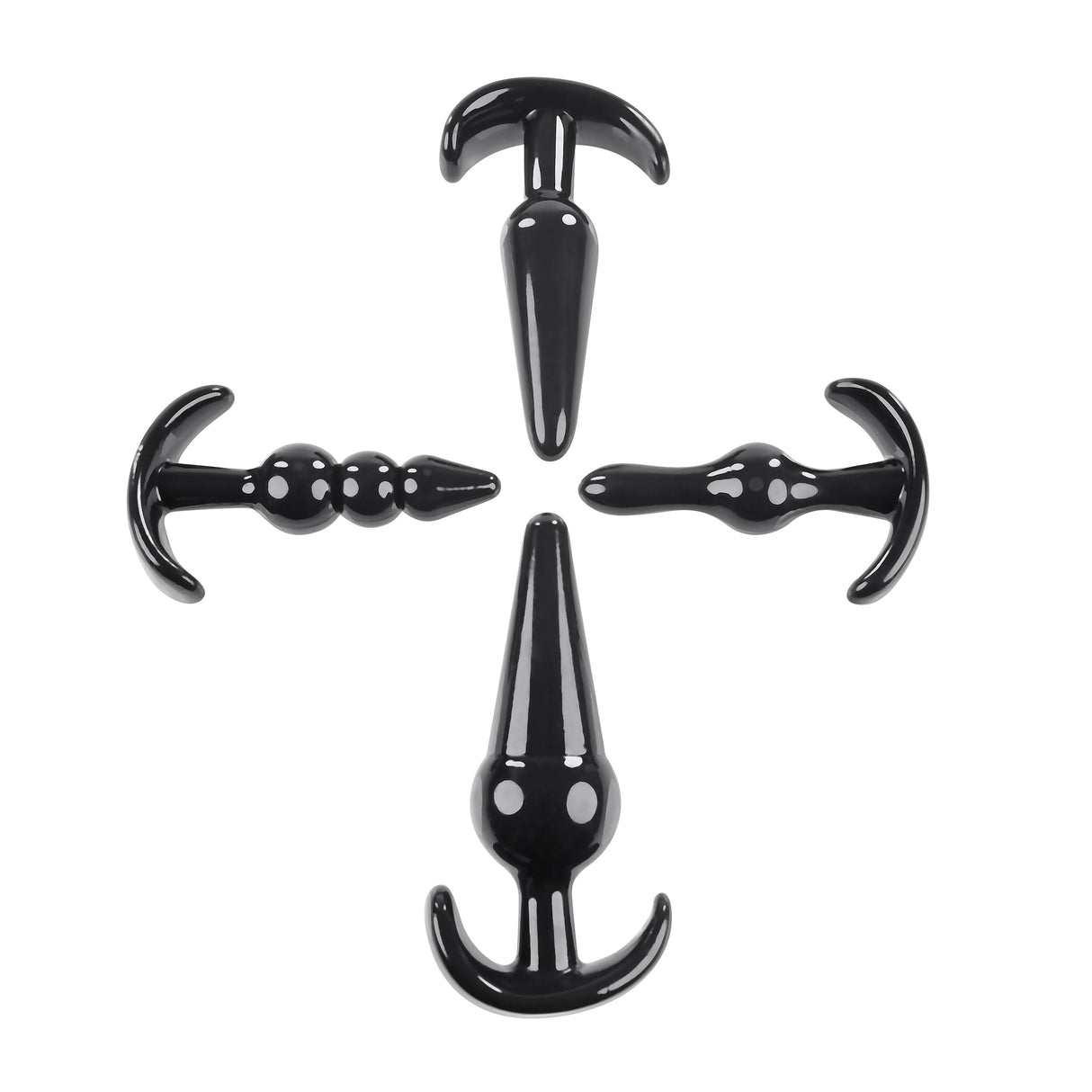 Selopa INTRO TO PLUGS - Black Butt Plugs - Set of 4 - ANAL TOYS