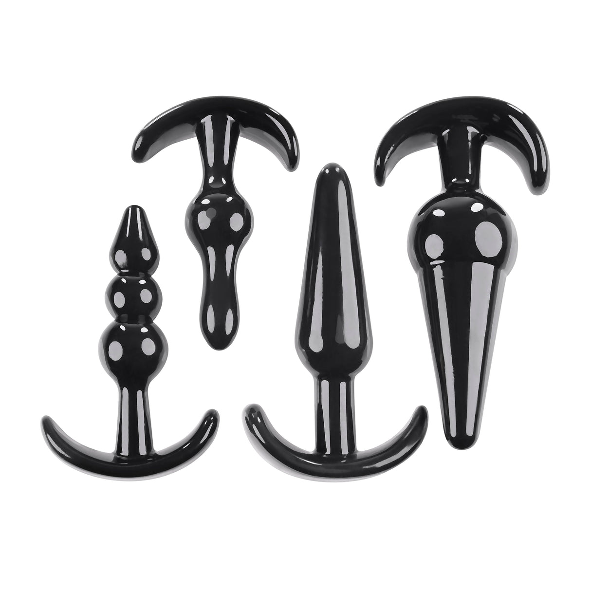 Selopa INTRO TO PLUGS - Black Butt Plugs - Set of 4 - ANAL TOYS
