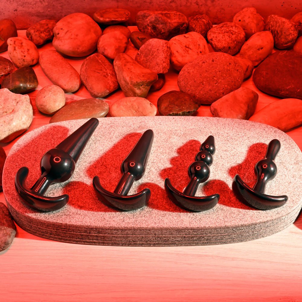 Selopa INTRO TO PLUGS - Black Butt Plugs - Set of 4 - ANAL TOYS