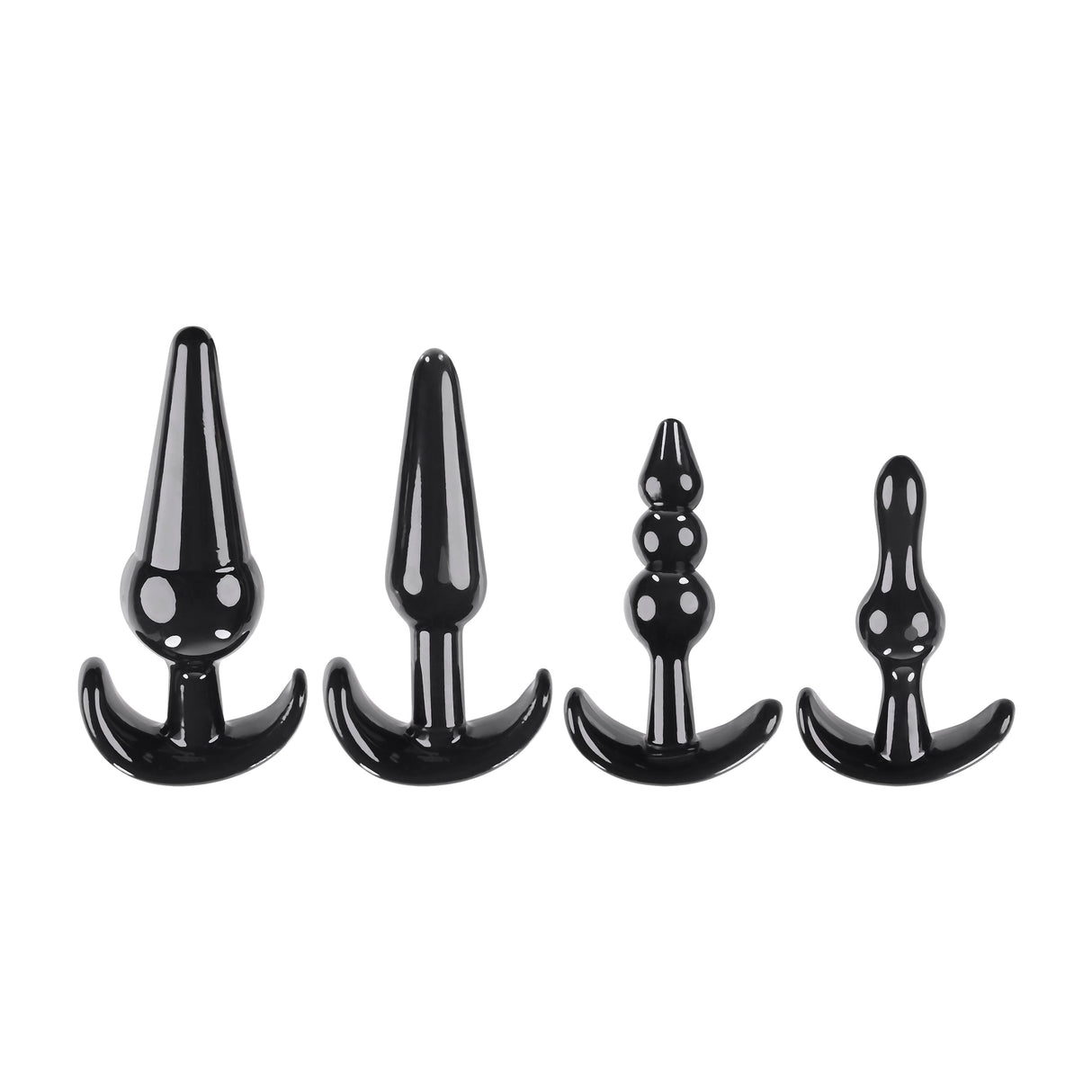 Selopa INTRO TO PLUGS - Black Butt Plugs - Set of 4 - ANAL TOYS