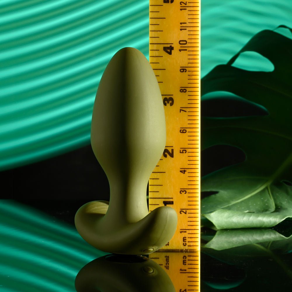 Selopa THE COLONEL - Green 10.1 cm USB Rechargeable Vibrating Butt Plug with Wireless Remote - Anal Toys