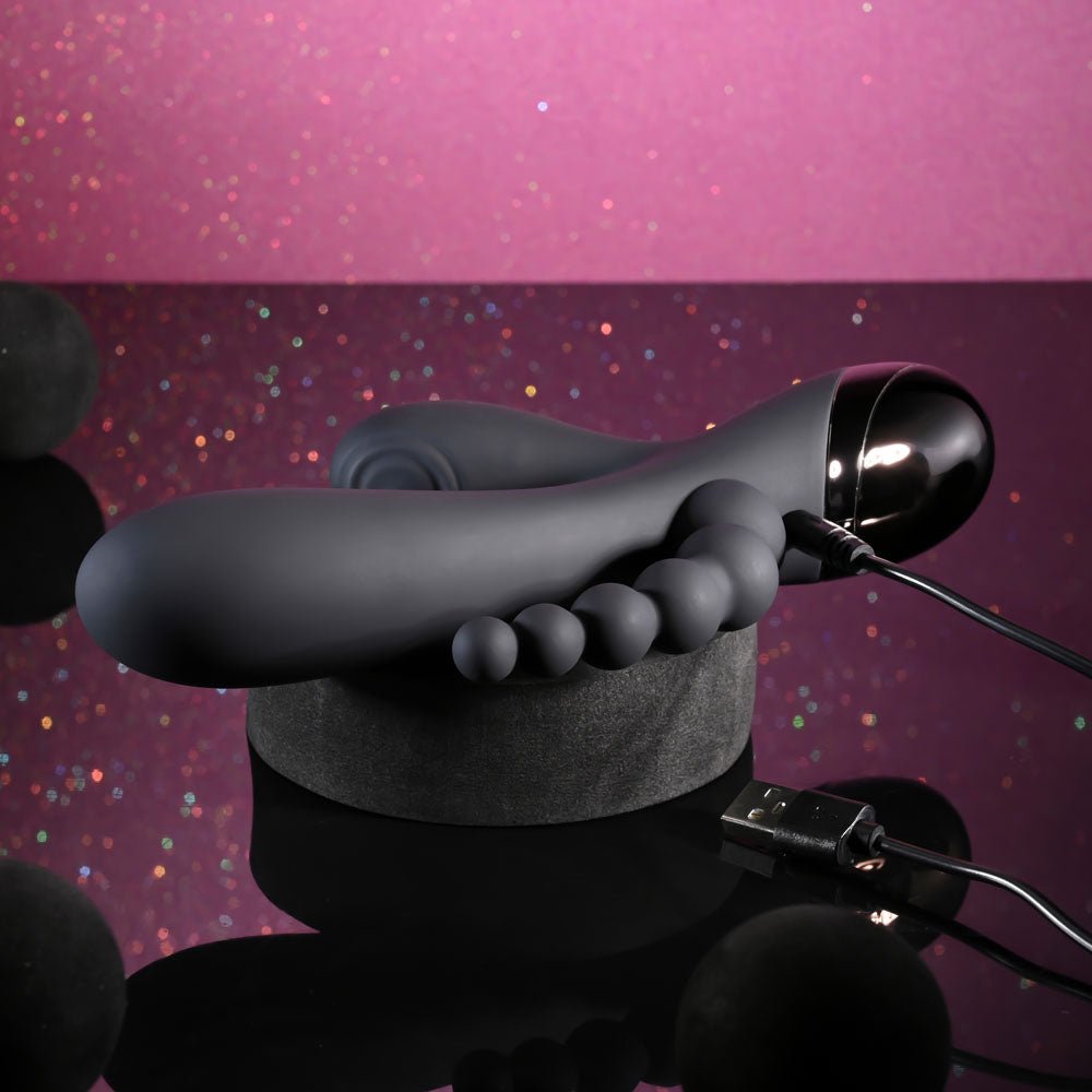 Selopa Triple Aces Black 19.7 cm Triple Stimulator Vibrator - VIBRATORS