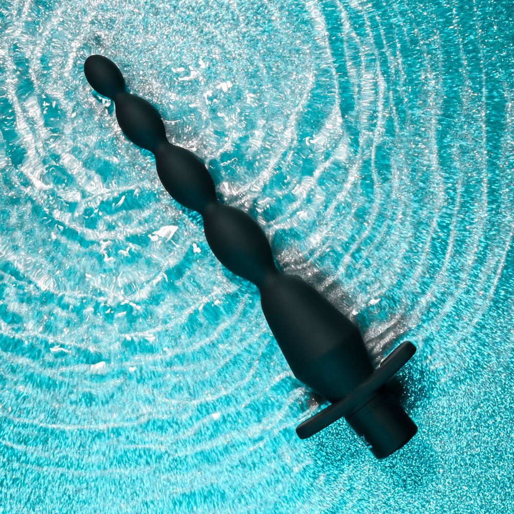 Selopa VIBRATING BUTT BEADS - Black 22 cm USB Rechargeable Vibrating Anal Beads - Anal Toys