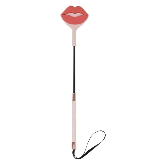 Sex And Mischief Peach Lip Kiss Crop Whip For Sensual Play - BONDAGE - TOYS