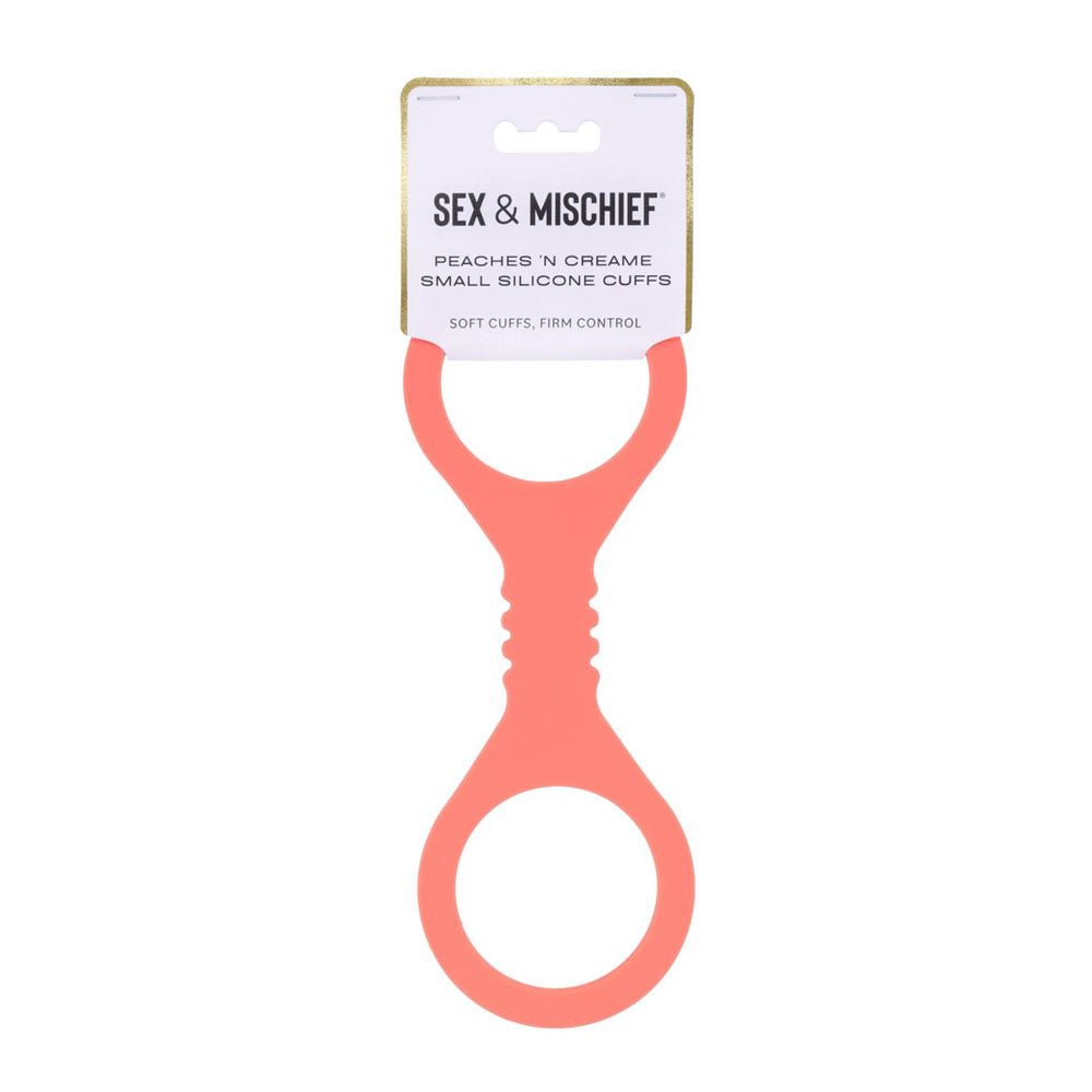 Sex and Mischief Peaches and Cream Small Silicone Cuffs - BONDAGE - TOYS