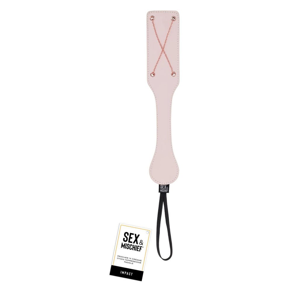Sex And Mischief Peaches N Cream Chain Impressions Paddle - BONDAGE - TOYS
