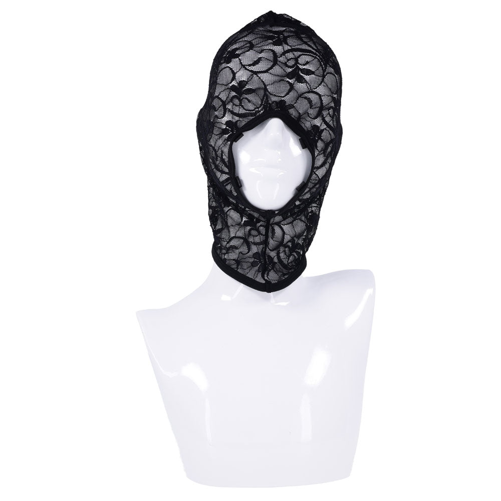 Sex & Mischief Lace Hush Hood - Black - BONDAGE - TOYS