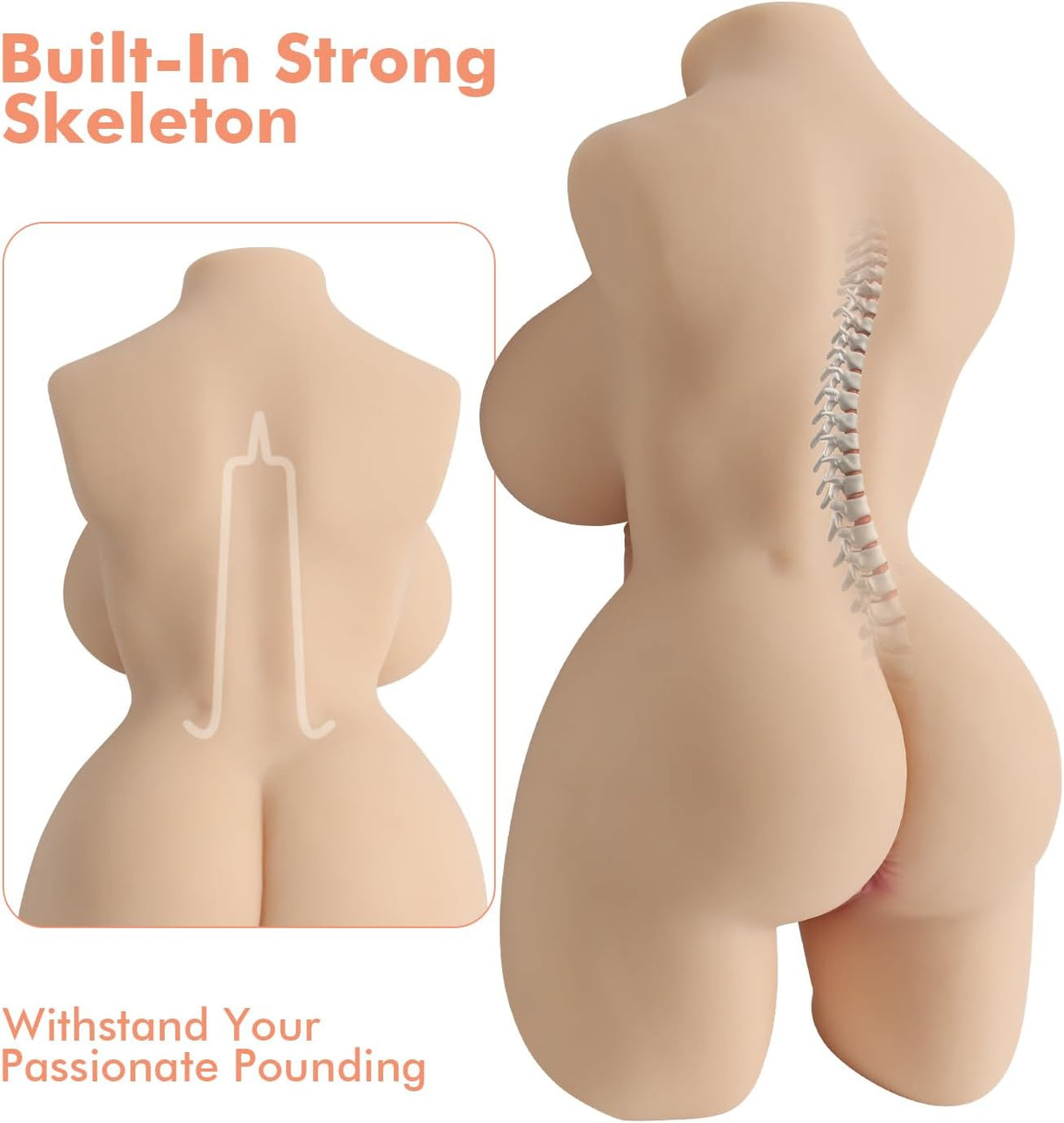 Shemale Half Body Torso Sex Doll With Realistic TPE Skin 11.5 Kg - Sex Doll