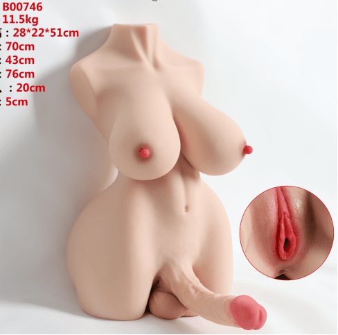 Shemale Half Body Torso Sex Doll With Realistic TPE Skin 11.5 Kg - Sex Doll